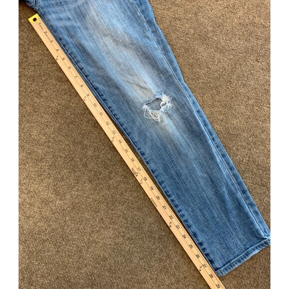 American Eagle Jeans Womens 6 Boyfriend Low Rise Distressed Button Fly Denim - Picture 7 of 9